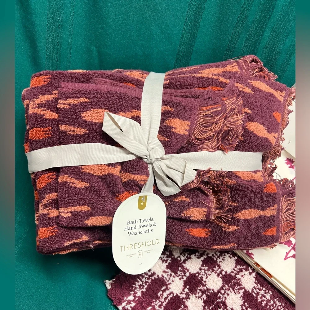 Shower curtain and mat and Bath Towel bundle